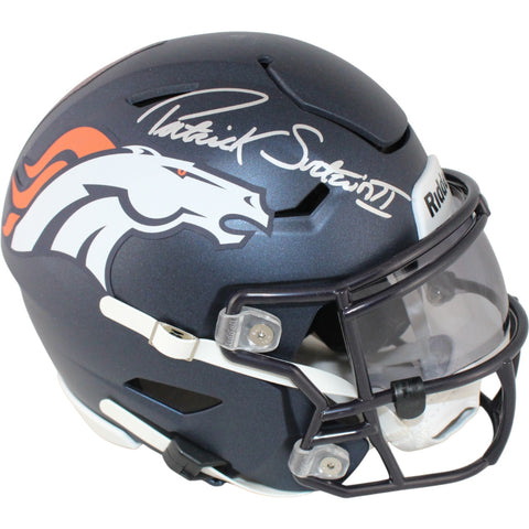 Patrick Surtain Autographed Denver Broncos Midi Helmet Beckett Witness 53132