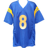 Jared Verse Autographed/Signed Pro Style Blue XL Jersey DROY Beckett W 51841