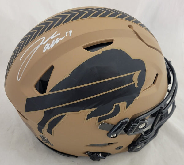 JOSH ALLEN SIGNED BUFFALO BILLS F/S STS 2 SPEEDFLEX AUTHENTIC HELMET BECKETT QR