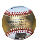 Max Scherzer Autographed Gold and White MLB Baseball New York Mets 41159