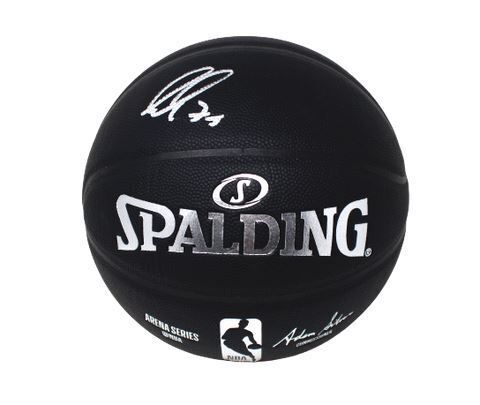 Luka Doncic Signed Black Basketball with Fanatics Auth