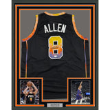 Framed Autographed/Signed Grayson Allen 35x39 Phoenix Black Jersey BAS COA