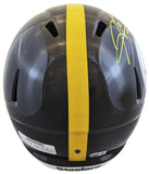 Steelers Hines Ward Signed Full Size Speed Rep Helmet w/ Yellow Sig BAS Witness