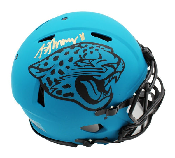 Brian Thomas Jr Signed Jacksonville Jaguars Speed Authentic Rave NFL Helmet