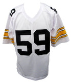 Jack Ham HOF Signed/Inscr White Steelers Custom Football Jersey Beckett 192383