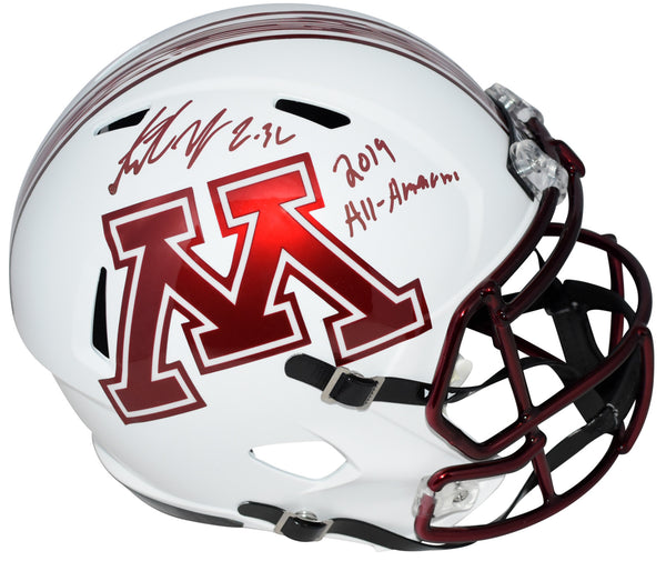 ANTOINE WINFIELD JR SIGNED MINNESOTA GOPHERS FULL SIZE SPEED HELMET W/ Super Sports Center ANTOINE WINFIELD JR SIGNED MINNESOTA GOPHERS FULL SIZE SPEED HELMET W/ Super Sports Center