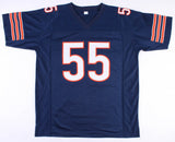 Lance Briggs Signed Chicago Bears Career Highlight Stat Jersey (Beckett COA)