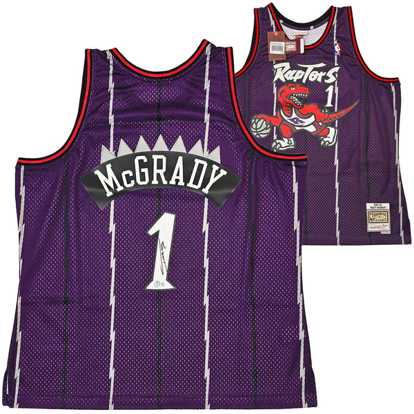 RAPTORS TRACY MCGRADY AUTOGRAPHED PURPLE AUTHENTIC M&N JERSEY XXL BECKETT