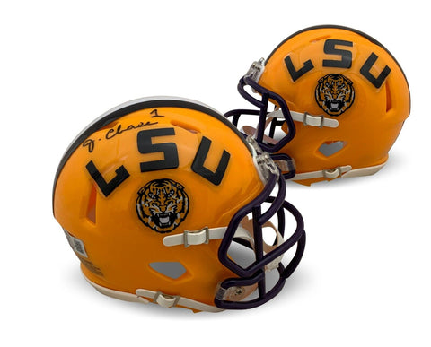 Ja'Marr Chase Autographed LSU Tigers Signed Football Mini Helmet Beckett COA