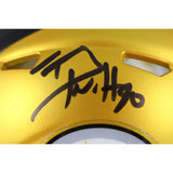 TJ Watt Autographed Pittsburgh Steelers Mini Helmet Blaze Beckett Witness 50966