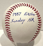 Brewers DALE SVEUM Signed Official MLB Baseball AUTO w/ 1987 Easter Sun HR - BAS