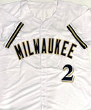 Brewers Outfielder NYJER MORGAN Signed Custom Replica WHITE Jersey AUTO - BAS