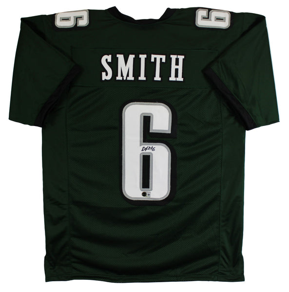 DeVonta Smith Authentic Signed Green Pro Style Jersey BAS Witnessed 2