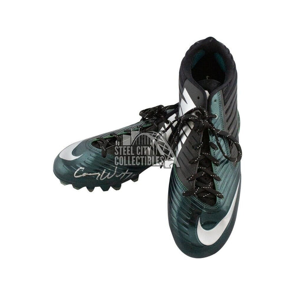 Carson Wentz Autographed Nike Low Football Cleats - Fanatics (Green)