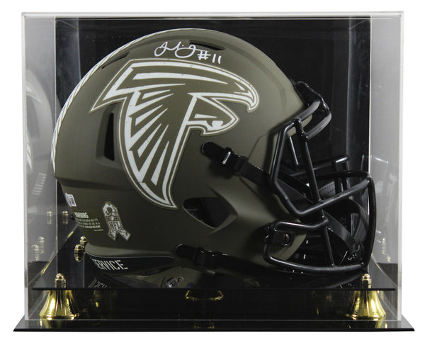 Falcons Julio Jones Signed STS Full Size Speed Rep Helmet W/ Case BAS Witnessed