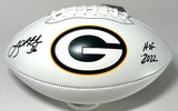 Packers LEROY BUTLER Signed Wilson White Panel GB LOGO Football AUTO w/HOF - BAS
