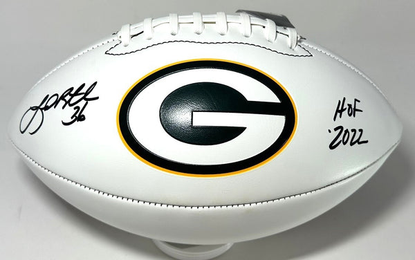 Packers LEROY BUTLER Signed Wilson White Panel GB LOGO Football AUTO w/HOF - BAS