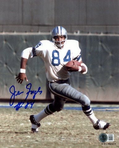 Jean Fugett Autographed/Signed Dallas Cowboys 8x10 Photo Beckett 56677
