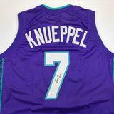 Autographed/Signed Kon Knueppel Charlotte Purple Basketball Jersey JSA COA