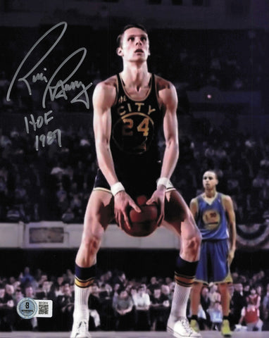 Rick Barry Autographed Signed 8x10 Photo Warriors "HOF 1987" Beckett QR #BS12914