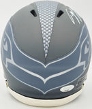 TYLER LOCKETT AUTOGRAPHED SEAHAWKS SLATE GRAY SPEED MINI HELMET MCS HOLO 236385