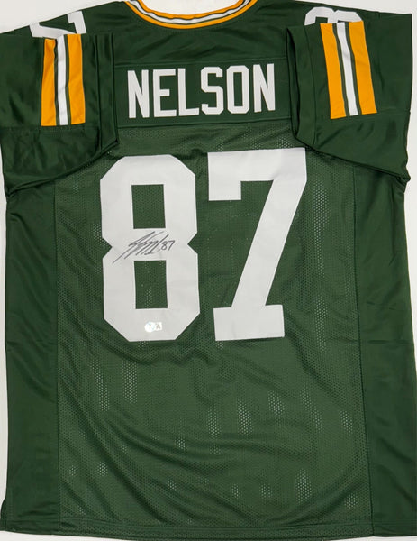 JORDY NELSON - Green Bay Packers - Signed Custom Replica Green Jersey AUTO - BAS