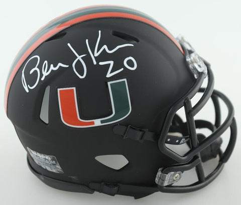 Bernie Kosar Signed Miami Hurricanes Mini Helmet (Schwartz) Cleveland Browns QB
