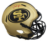 49ers Frank Gore Signed Rave Full Size Speed Rep Helmet W/ Case BAS Witnessed