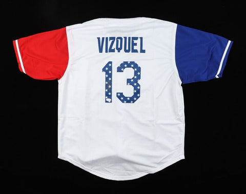 Omar Vizquel Signed Team USA Jersey (JSA COA) 11xGold Glove Winning Shortstop