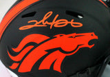 Clinton Portis Signed Broncos Eclipse Speed Mini Helmet - JSA Witness *Org