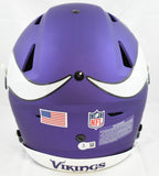 Justin Jefferson Signed Vikings F/S SpeedFlex Helmet - Beckett W Holo *Yellow