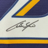 Framed Autographed Christian Yelich 33x42 MVP Milwaukee Brewers Jersey JSA COA