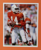Vinny Testaverde Signed Miami Hurricanes 35"x 43" Custom Framed Jersey (JSA COA)
