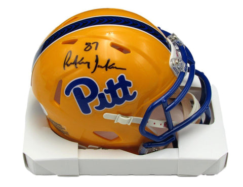 Rickey Jackson Autographed Yellow Mini Speed Football Helmet Pitt JSA