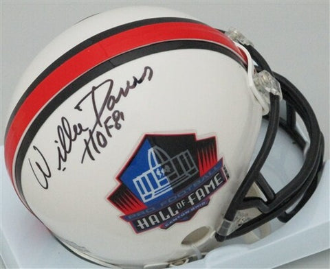 Packers WILLIE DAVIS Signed NFL HOF LOGO Mini Helmet AUTO w/ HOF '81