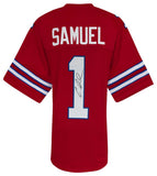 Curtis Samuel Signed Red Custom Football Jersey -(SCHWARTZ COA)
