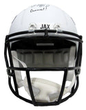 Kyle Brady Signed/Ins White Full-Size Speed Replica Helmet Jaguars JSA 208104