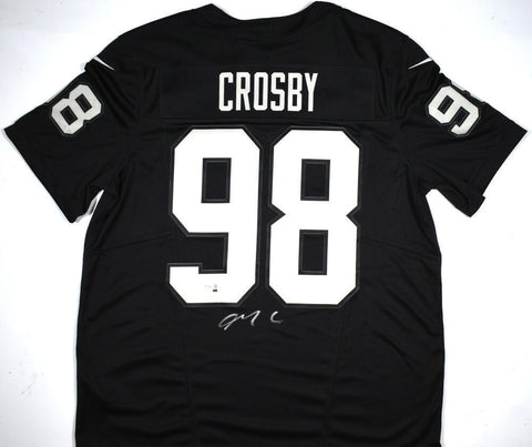Maxx Crosby Signed Las Vegas Raiders Black Nike Vapor Limited Jersey- Fanatics