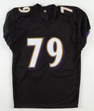 Ronnie Stanley Signed Baltimore Ravens Pro Cut Jersey (Beckett) 2016 1st Rnd Pck