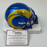 Autographed/Signed Matthew Stafford Rams Super Bowl LVI Mini Helmet Fanatics COA