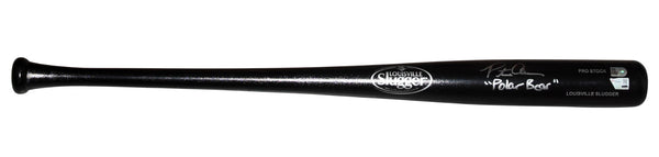 PETE ALONSO SIGNED METS ORIOLES BLACK LOUISVILLE SLUGGER BAT W/ POLAR BEAR