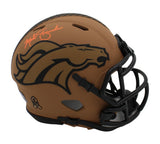 Mike Shanahan Signed Denver Broncos Speed STS 2 NFL Mini Helmet