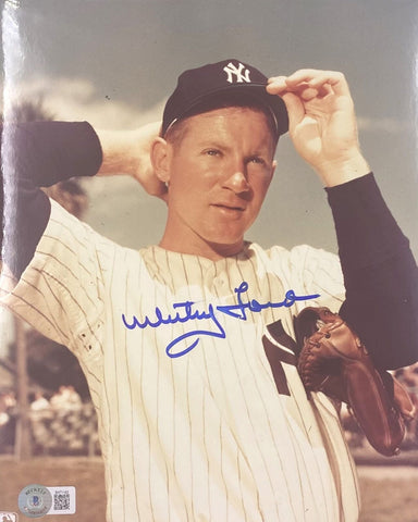 Whitey Ford Signed 8x10 New York Yankees Photo BAS BH71162