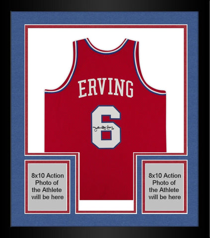 FRMD Julius Erving 76ers Signed Red 1982-83 Mitchell & Ness Rep Jersey