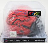 Ed McCaffrey Signed Denver Broncos Mini Helmet (Beckett) Christian's Father