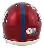 Giants Michael Strahan Authentic Signed Flash Speed Mini Helmet BAS Witnessed
