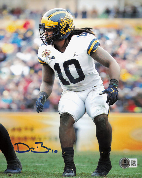 Devin Bush Autographed Signed 8x10 Photo Michigan Beckett BAS QR #BM37833