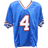 James Cook Autographed/Signed Pro Style sz XL Blue Jersey Beckett Witness 49552