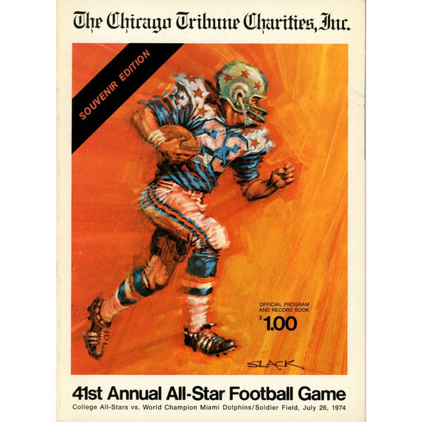 Unautographed Magazine 41st College Allstars vs Miami Dolphins 74 Program 58454