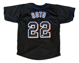 Juan Soto New York Signed Black Baseball Jersey BAS